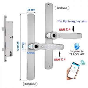 Khóa cửa thông minh KG-H02 vân tay 2 mặt dùng App TTLOCK 